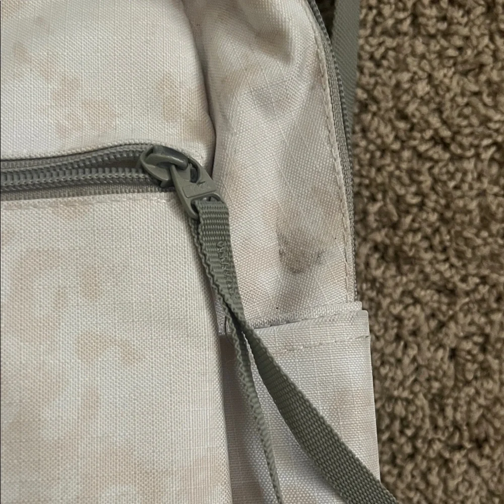 Gymshark Cream and Gray Mini Backpack